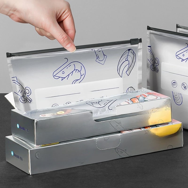 Yoshizaki Aozaki Aluminum Foil Fresh-keeping Bag Food Grade Refrigerated Sealed Bag Refrigerator Freezer Tin Foil Compact Bag