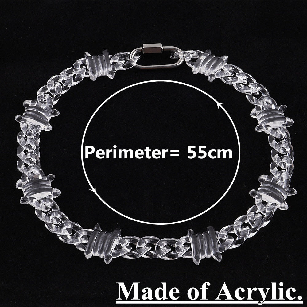 Transparent Acrylic Barbed Wire  Chain