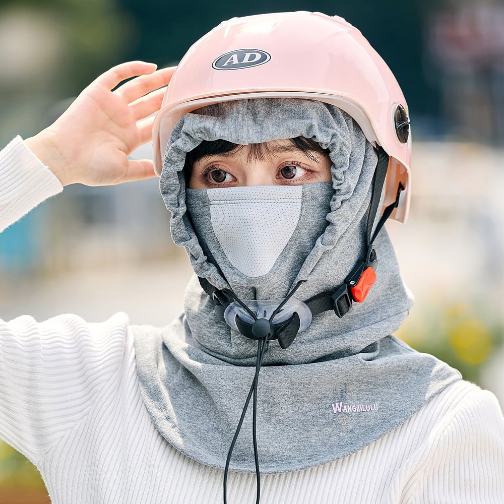 Hooded Face Mask with Neck Warmer for Cycling