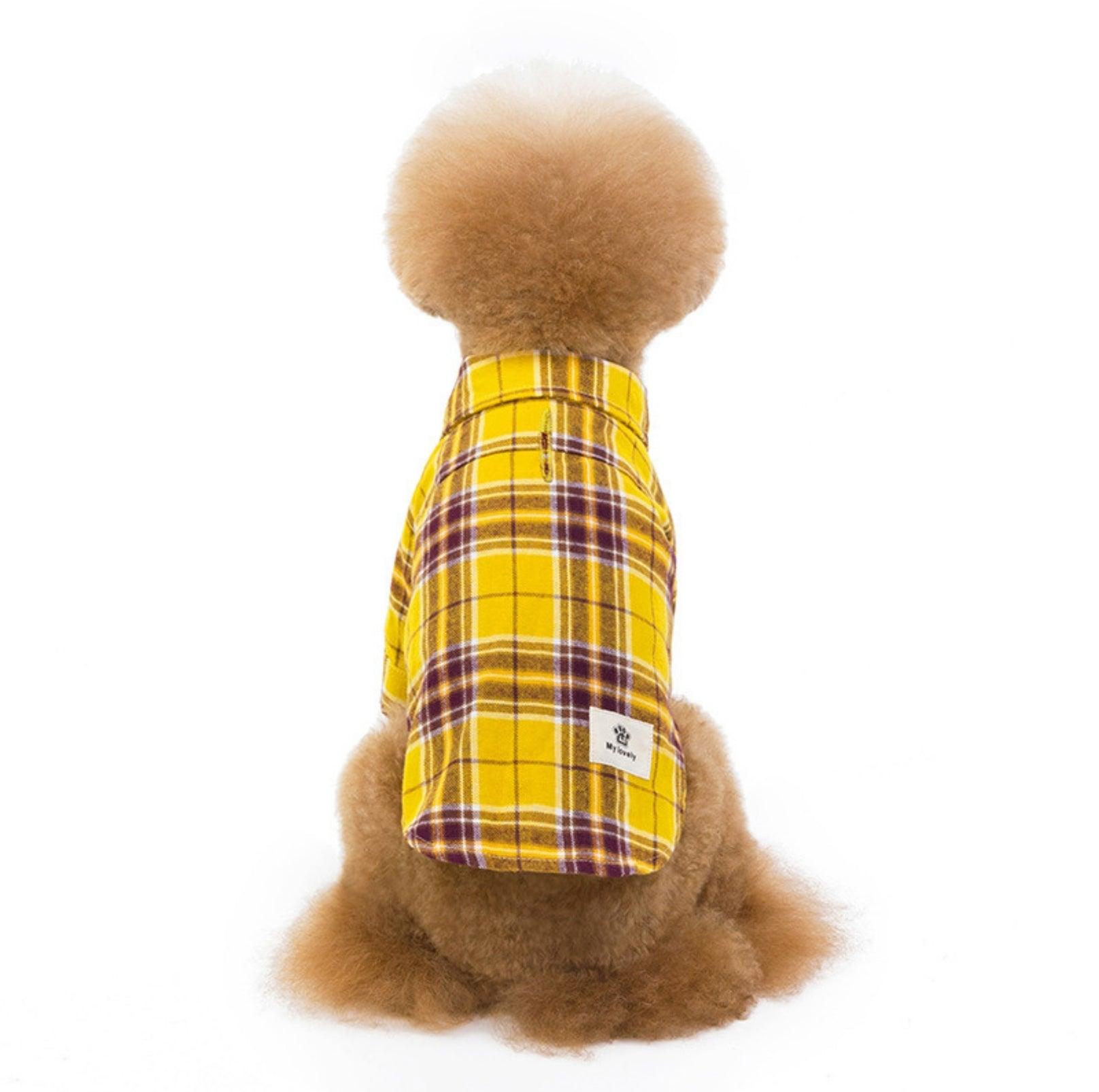 Chic Plaid Dog Shirt