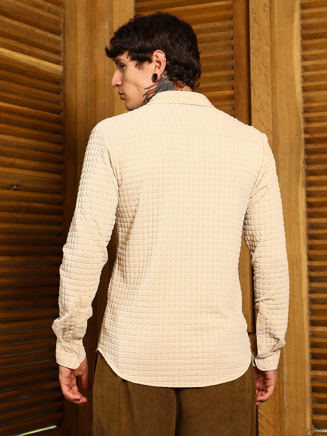 Cube-Textured Shirt