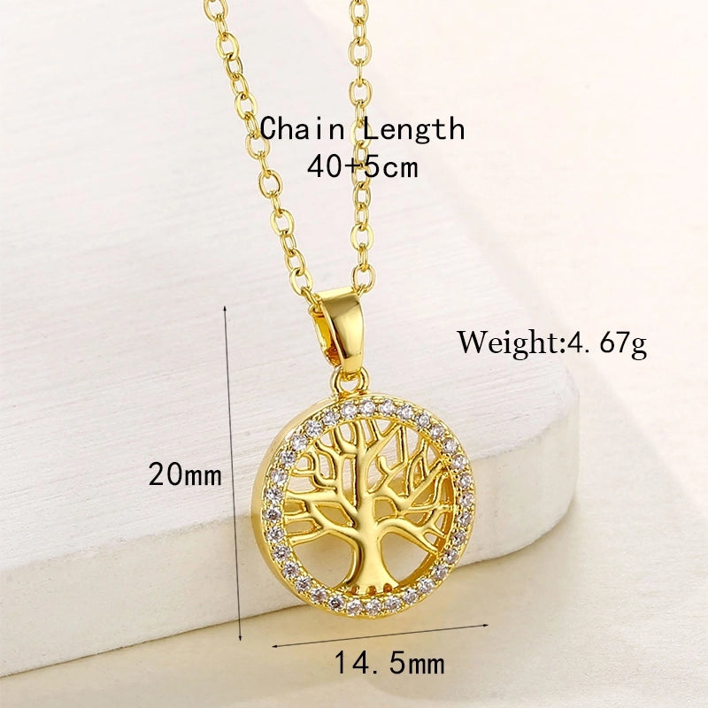Minimalist Heart Shape Key Stainless Steel Titanium Steel Plating Inlay Zircon 18k Gold Plated Gold Plated Pendant Necklace