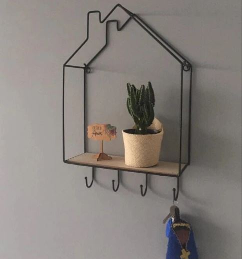 Hut Style Wall Shelf For Wall Decoration