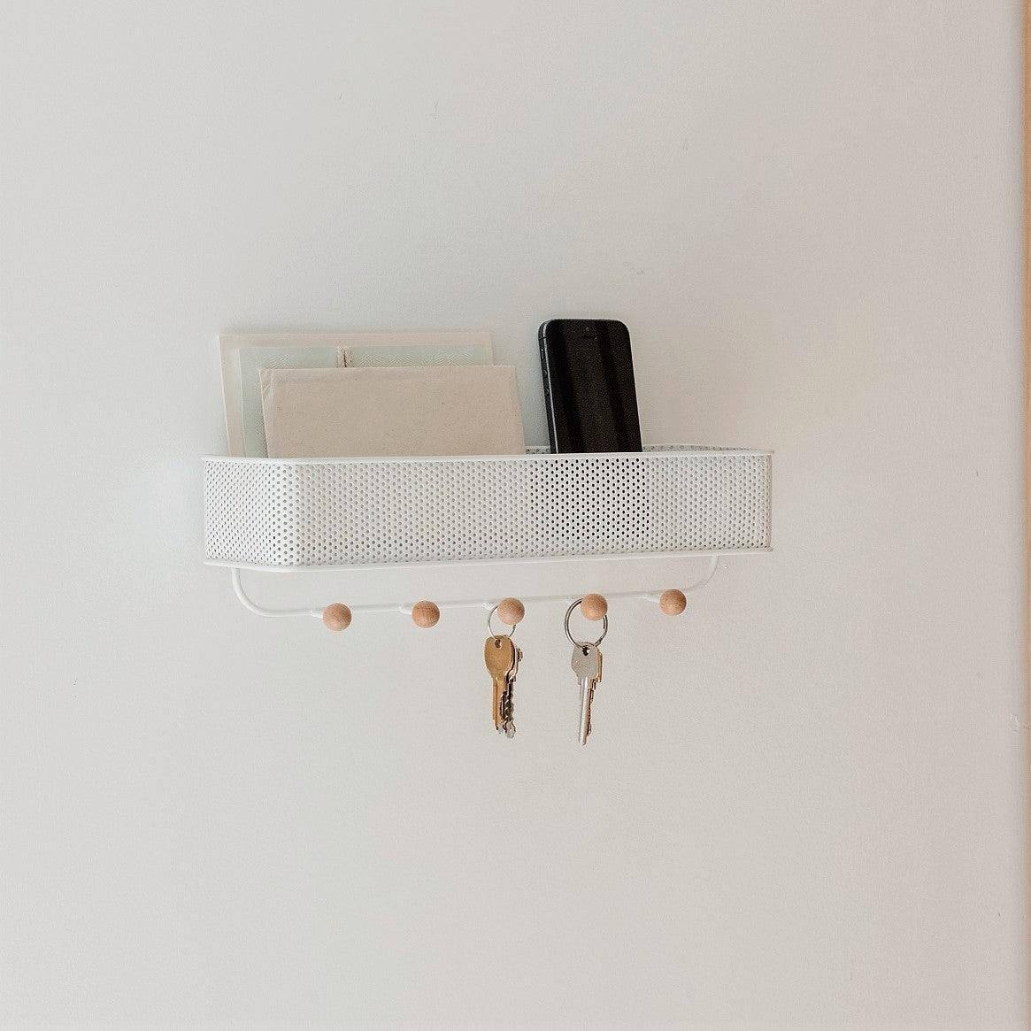 Estique Key Hook & Organiser - White