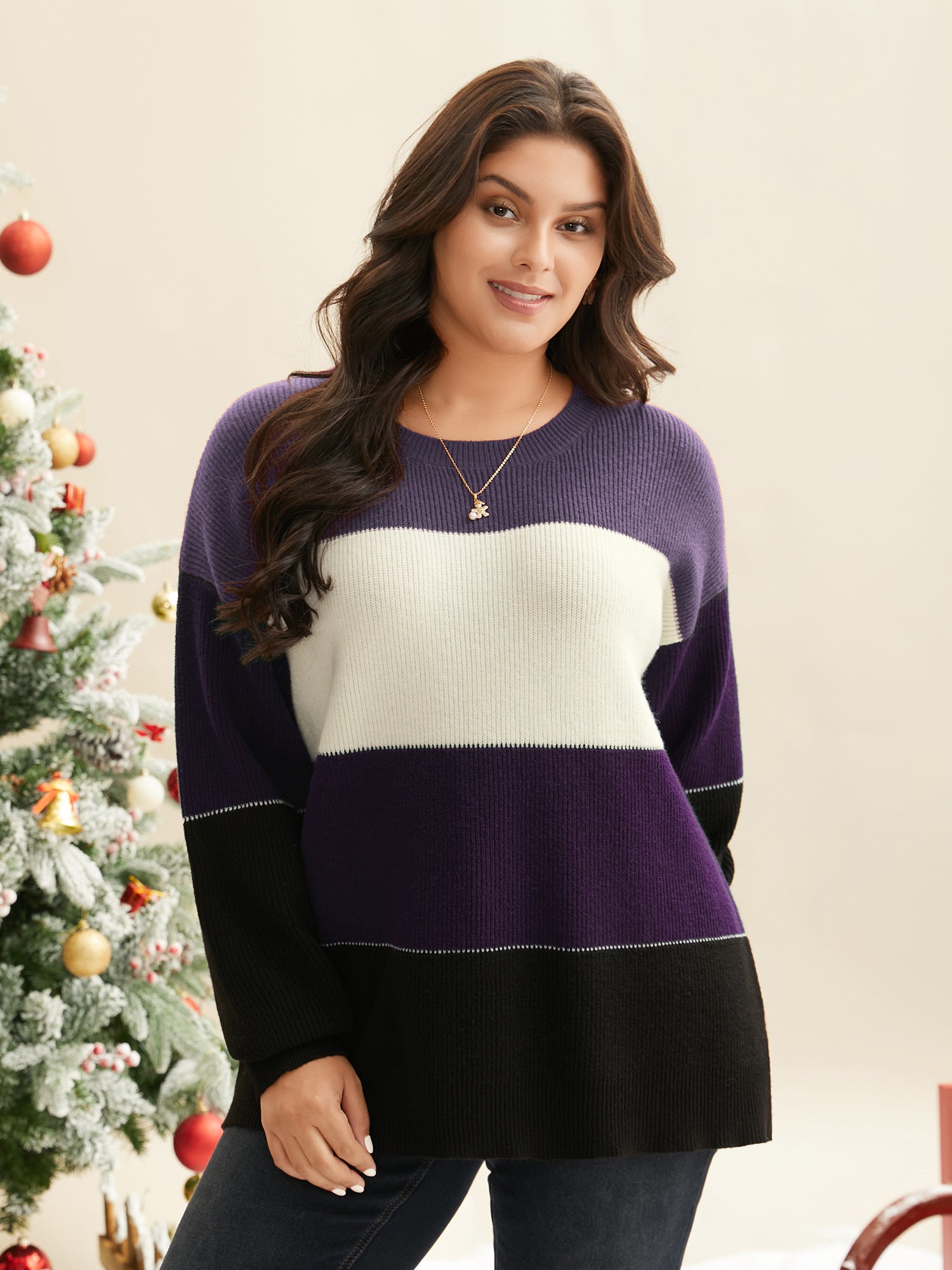 Supersoft Essentials Holiday Color Block Pullover