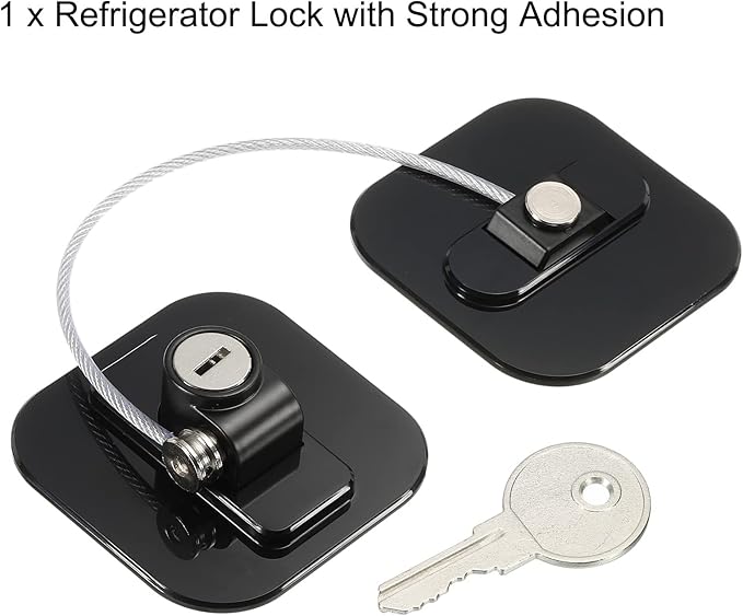 ADHESIVE REFRIGERATOR LOCK WITH KEY