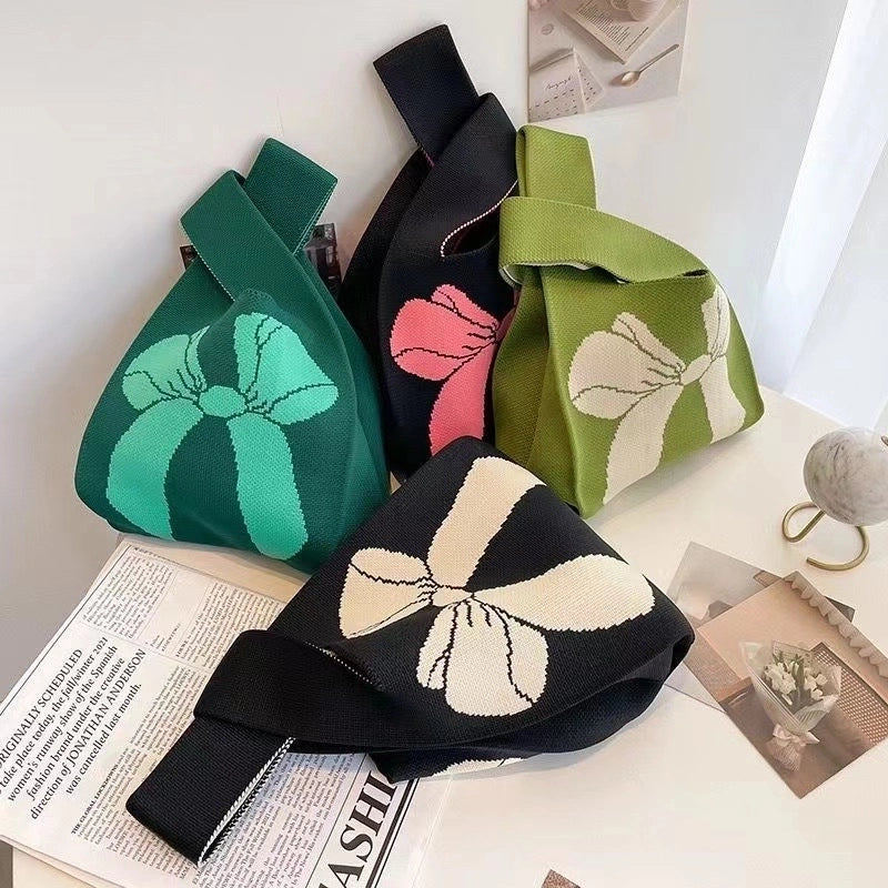 Women's Knit Printing Animal Elegant Square Open Square Bag