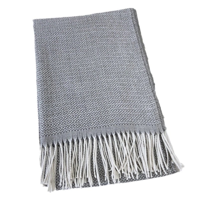Women's Elegant Minimalist Streetwear Solid Color Imitation Cashmere Polyester Tassel Scarf