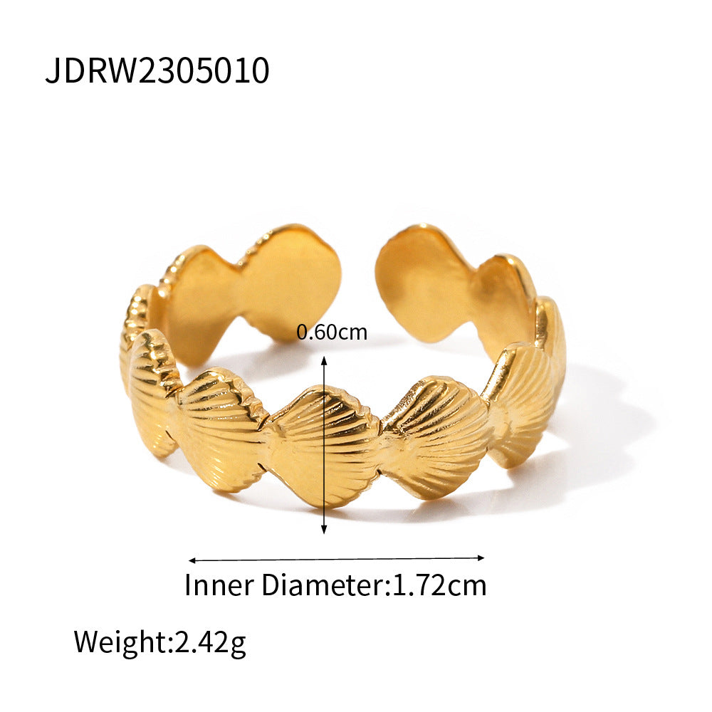 Jie Ding Ocean Ring Titanium Steel Open Bracelet Women'S Niche Stainless Steel