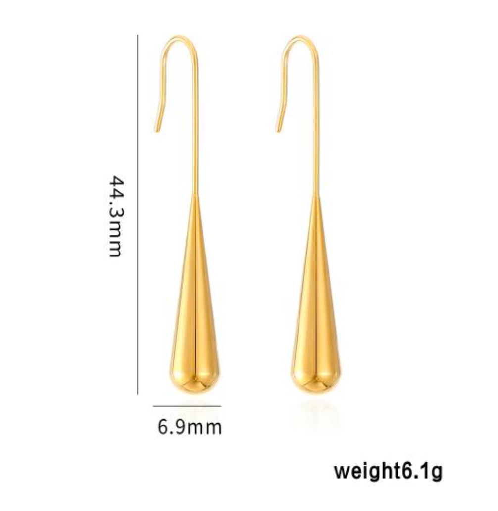 Water drop studs - Gold
