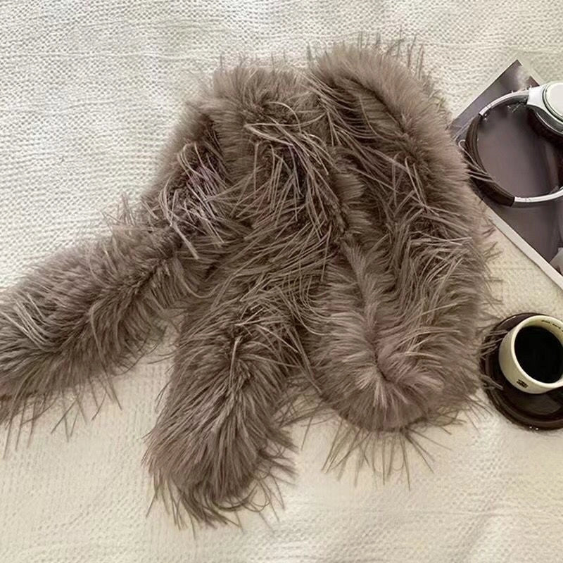 Women's Minimalist Solid Color Polyester Scarf