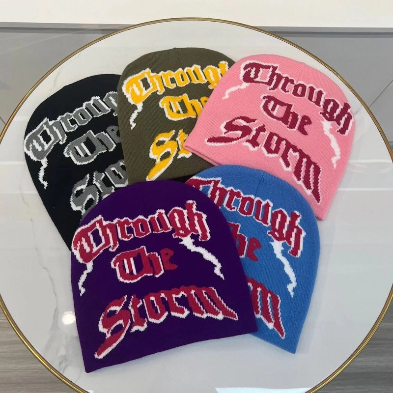 Women's Hip-hop Letter Printing Eaveless Wool Cap