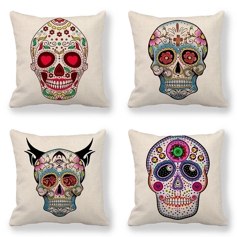 Halloween Fashion Skull Linen Couch & Sofa Decor