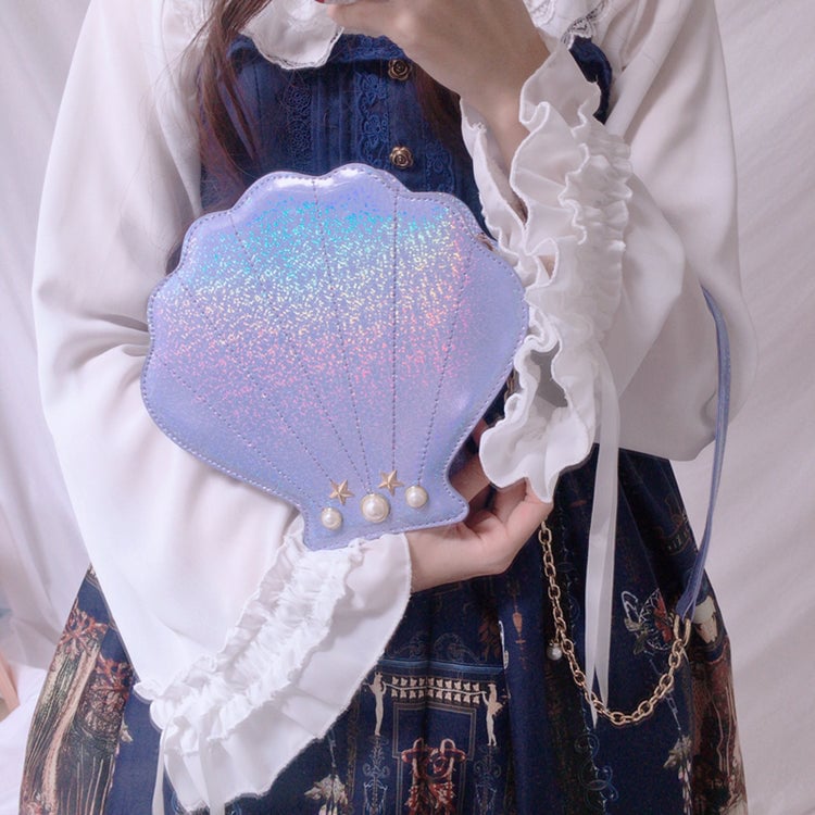 Pearl shell messenger bag