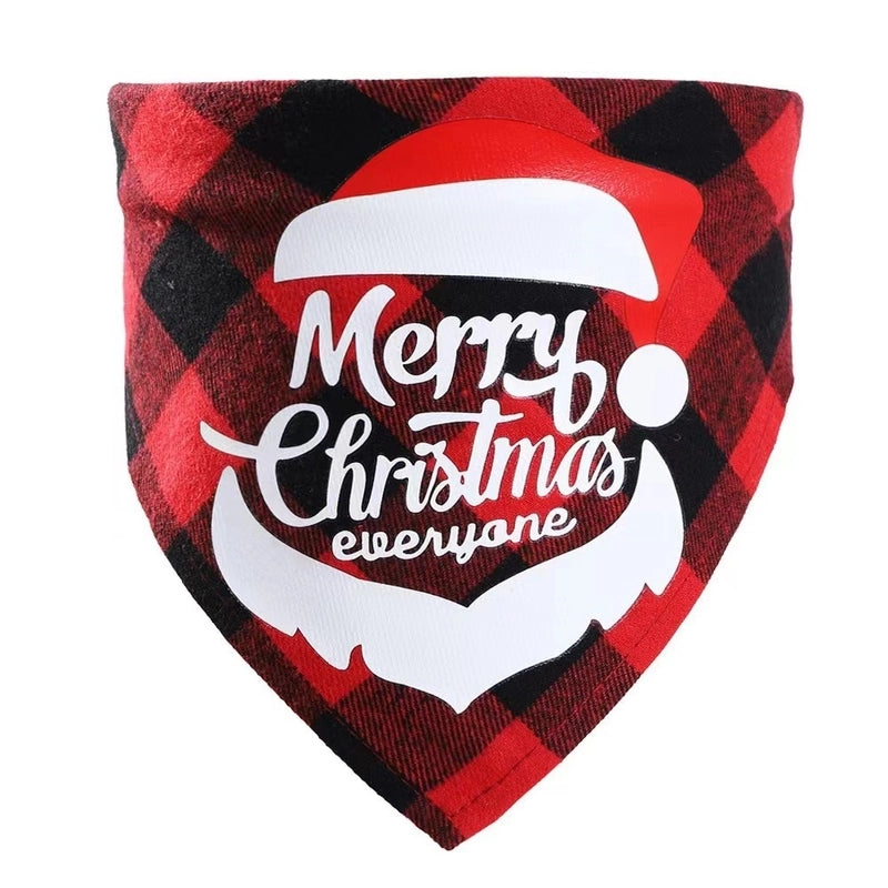 British Style Polyester Christmas Lattice Pet Saliva Towel