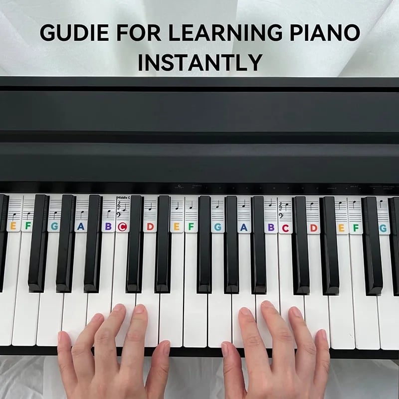 🎁49% OFF🔥🔥--🎄Removable Piano Keyboard Note Labels