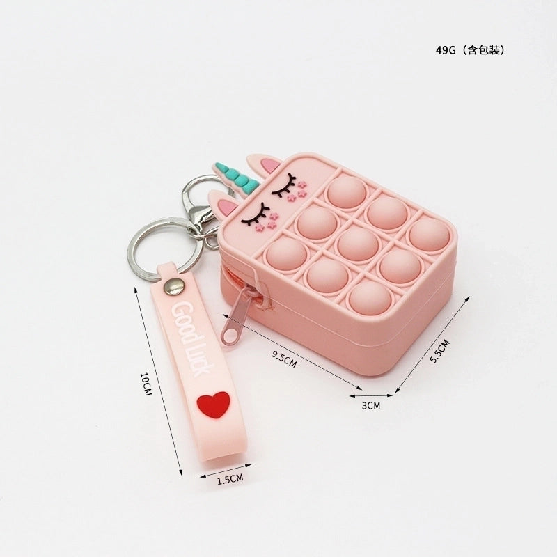 Unisex Fruit Silica Gel Zipper Coin Purses