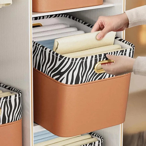 (🎁New Year promotion-30% OFF)Oxford Textile PU Leather Storage Box