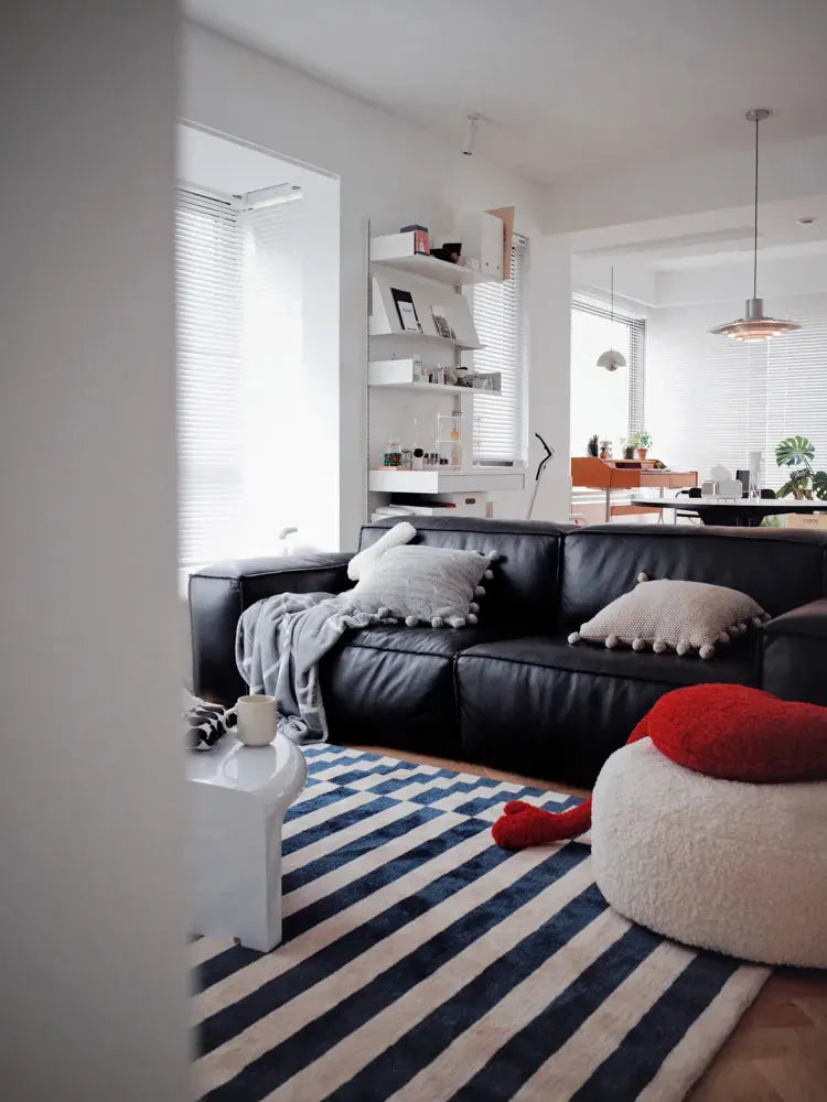 Karl Blue Striped Carpet