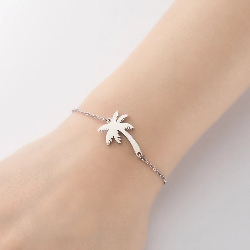 Fashion Leaf Star 201 Stainless Steel 18K Gold Plated Bracelets In Bulk