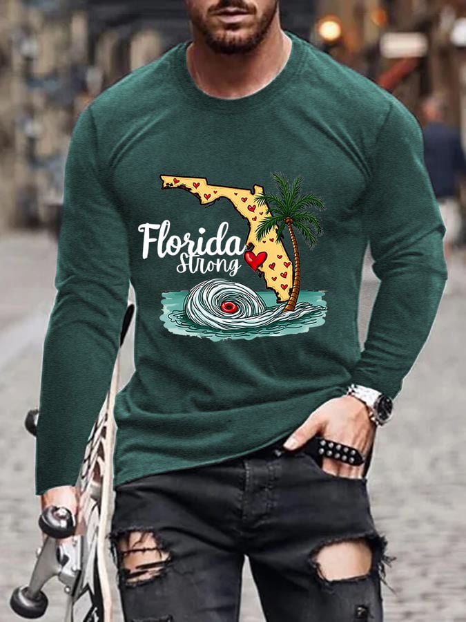 Men's Florida Strong Printed Casual T-Shirt