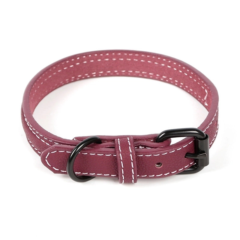 Pet Pu Leather Adjustable Collar Dog Cats Multi-size Collar Collars