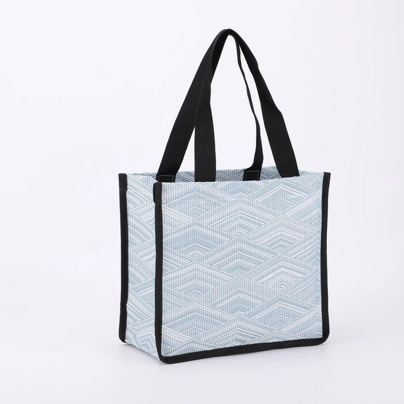 Women's PET PVC Geometric Argyle Classic Style Square Open Shoulder Bag Tote Bag