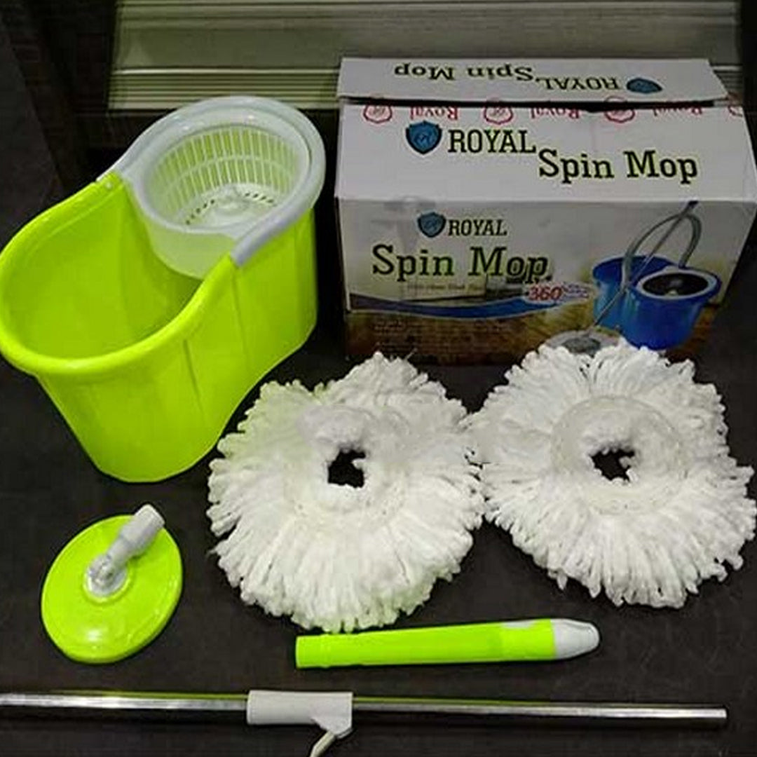 Spin360° Mop With Bucket Dual Mop Heads Floor