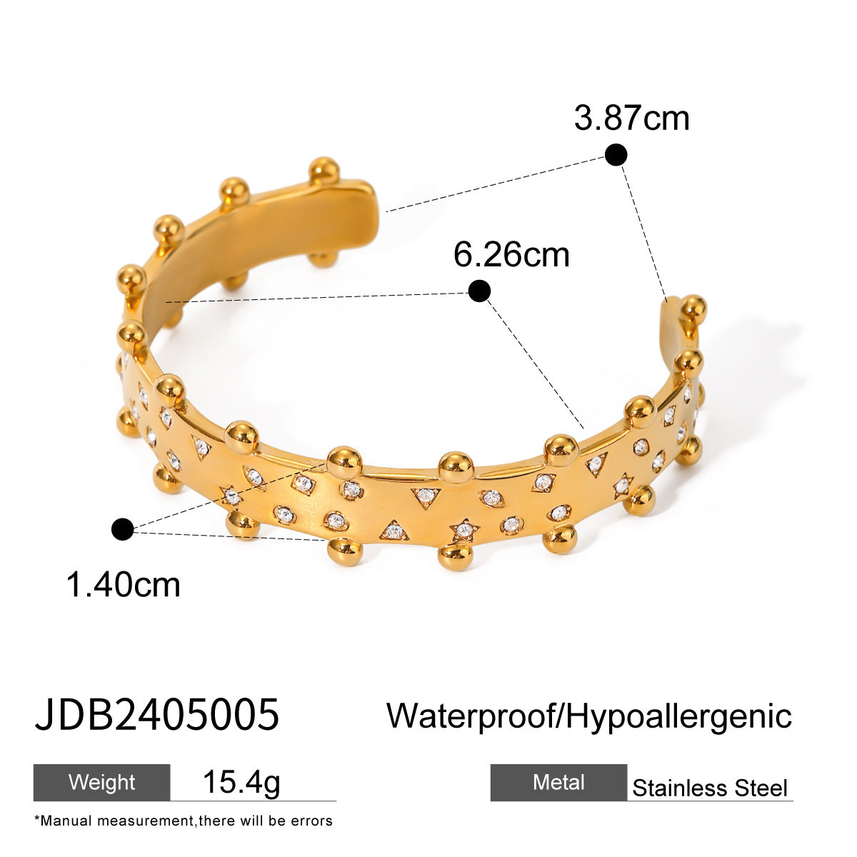 Diamond Titanium Steel Earrings Bracelet Ring Stainless Steel