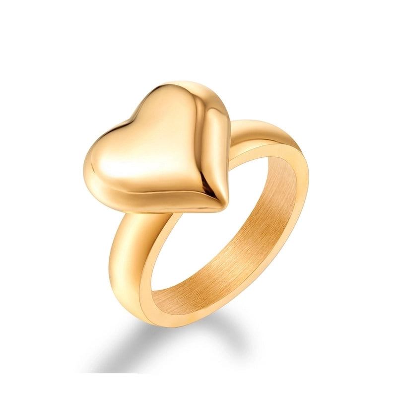 Vintage Style Classic Style Geometric Heart Shape Butterfly Titanium Steel Plating Rings