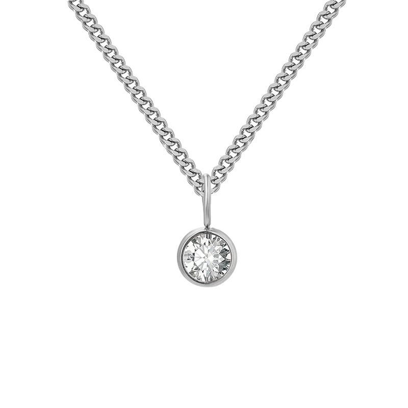 Stainless Steel Minimalist Geometric Pendant Necklace