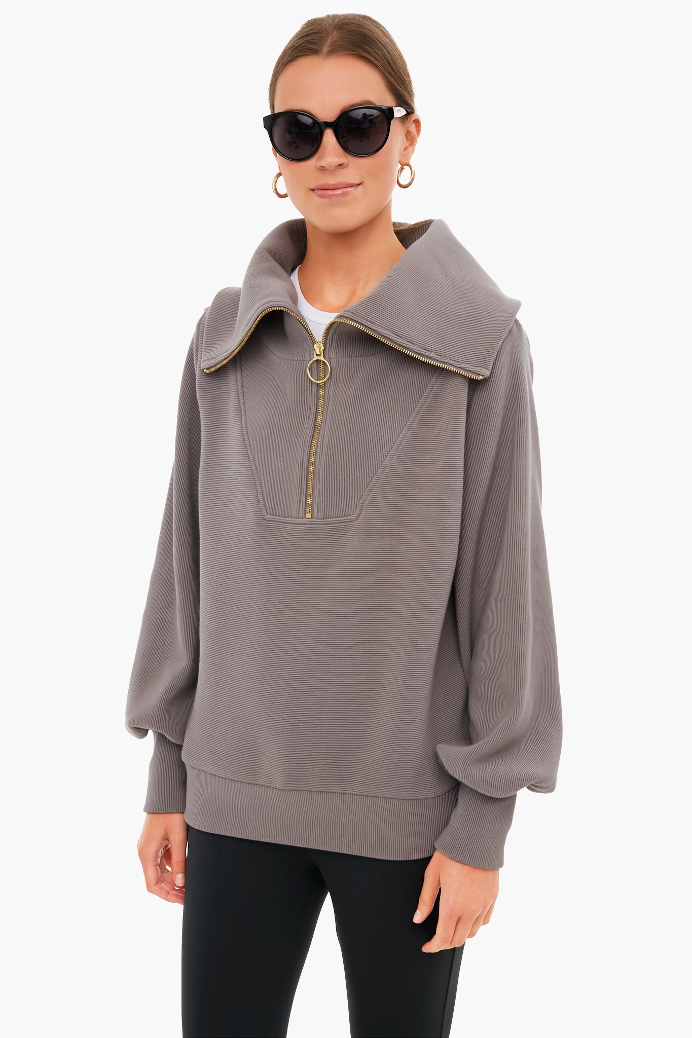 Deep Charcoal Vine Half Zip