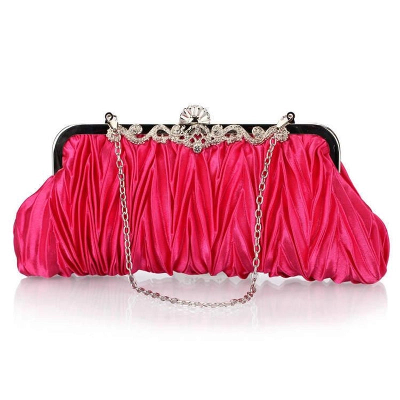 White Red Purple Solid Color Square Evening Bags