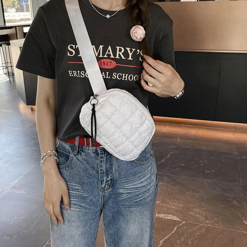 Women's Small Pu Leather Solid Color Elegant Square Zipper Crossbody Bag
