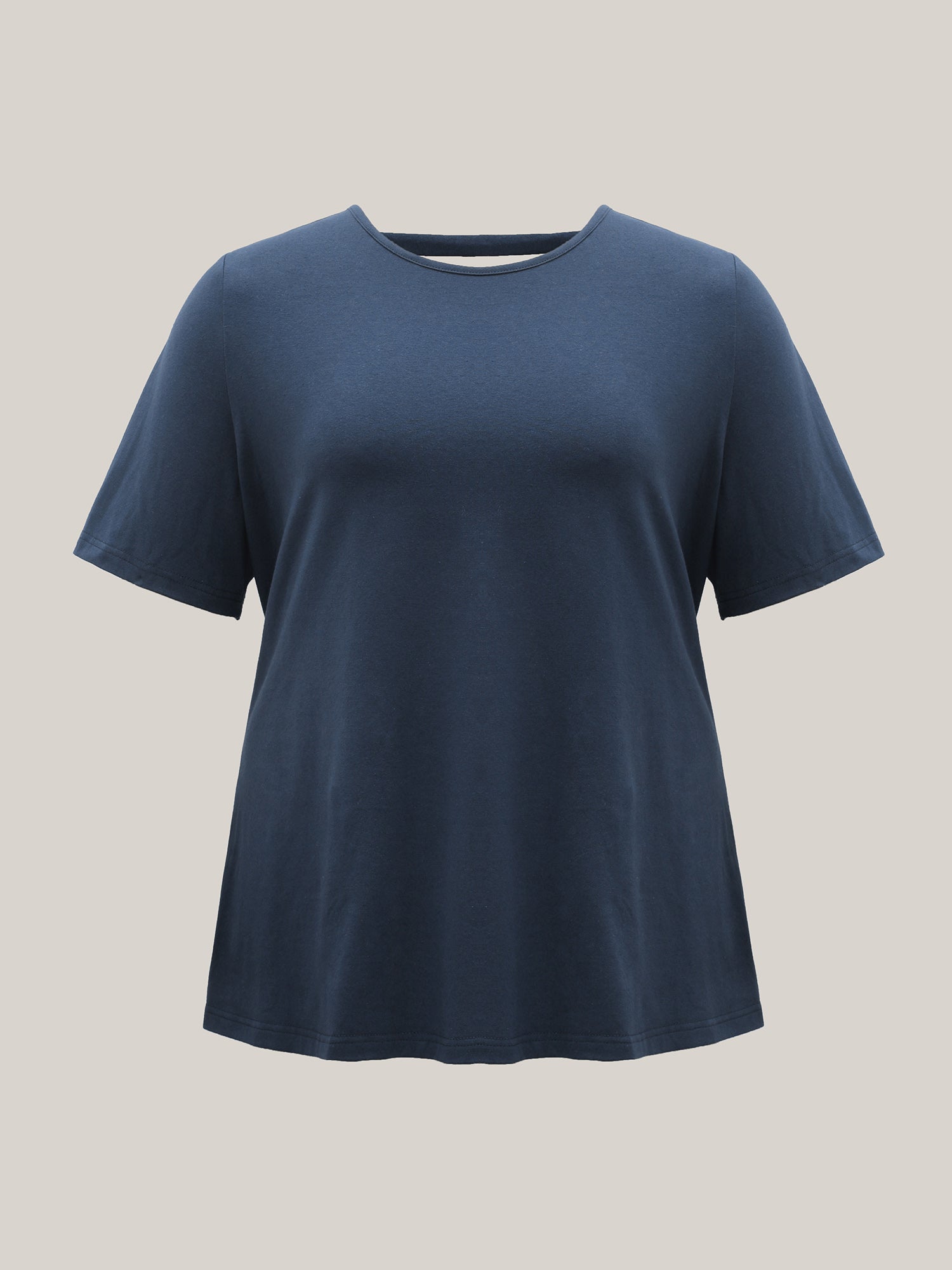 Pure Cotton Knotted Backless T-Shirt