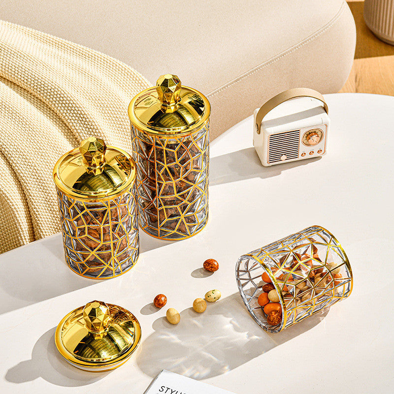 GOLDEN LID SET OF 3 SEALED JAR