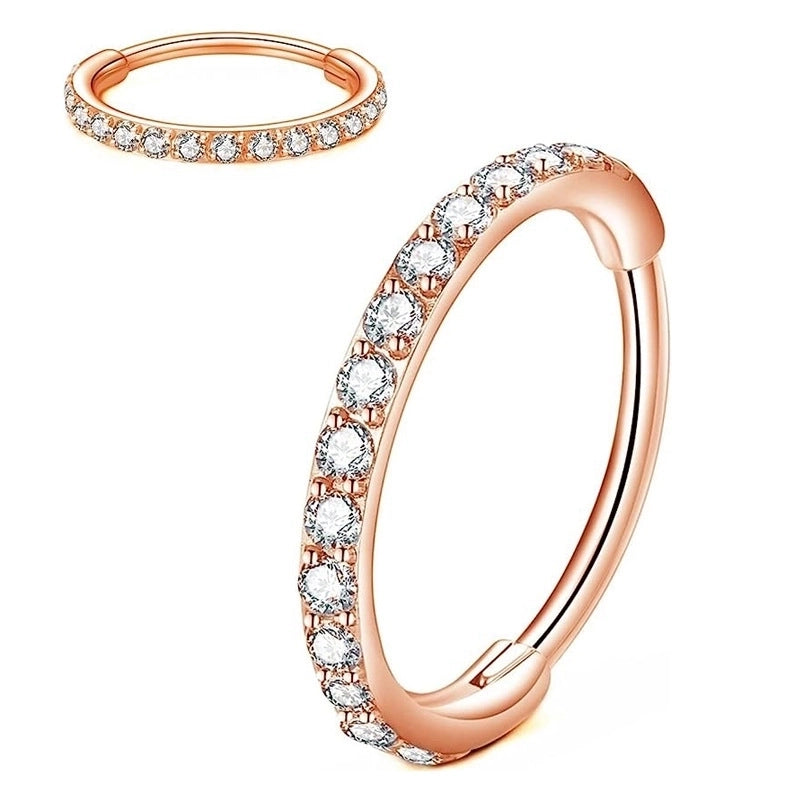 1 Piece Nose Rings & Studs Minimalist Classic Style Star 304 Stainless Steel Inlay Zircon Nose Rings & Studs