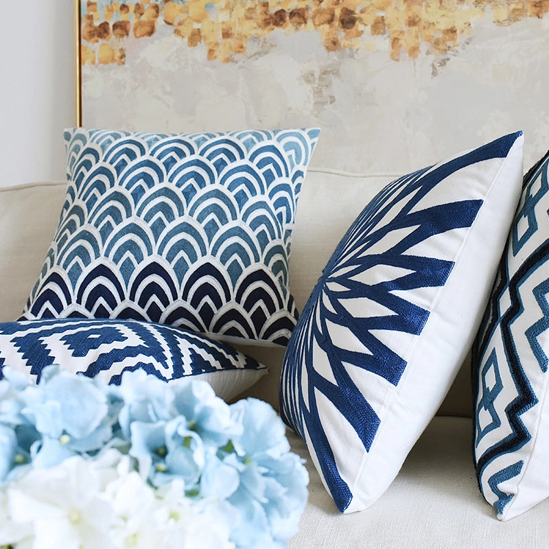 Minimalist Classic Style Geometric Blended Pillow Cases Couch & Sofa Decor