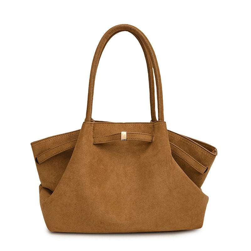 Women's Matte Leather Solid Color Vintage Style Classic Style Square Magnetic Buckle Shoulder Bag Underarm Bag