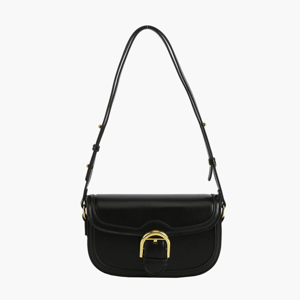 Contrast Color Polyester Underarm Saddle Shoulder Bag