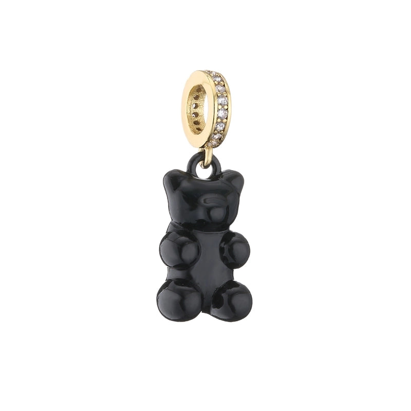 Jewelry Painted Bear Color Pendant Copper Jewelry Accessories Diy Jewelry Necklace Bracelet
