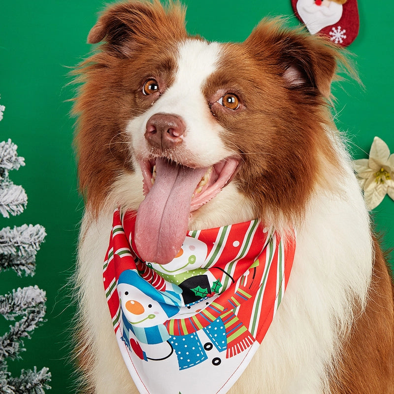 Minimalist Polyester Christmas Christmas Tree Santa Claus Pet Saliva Towel