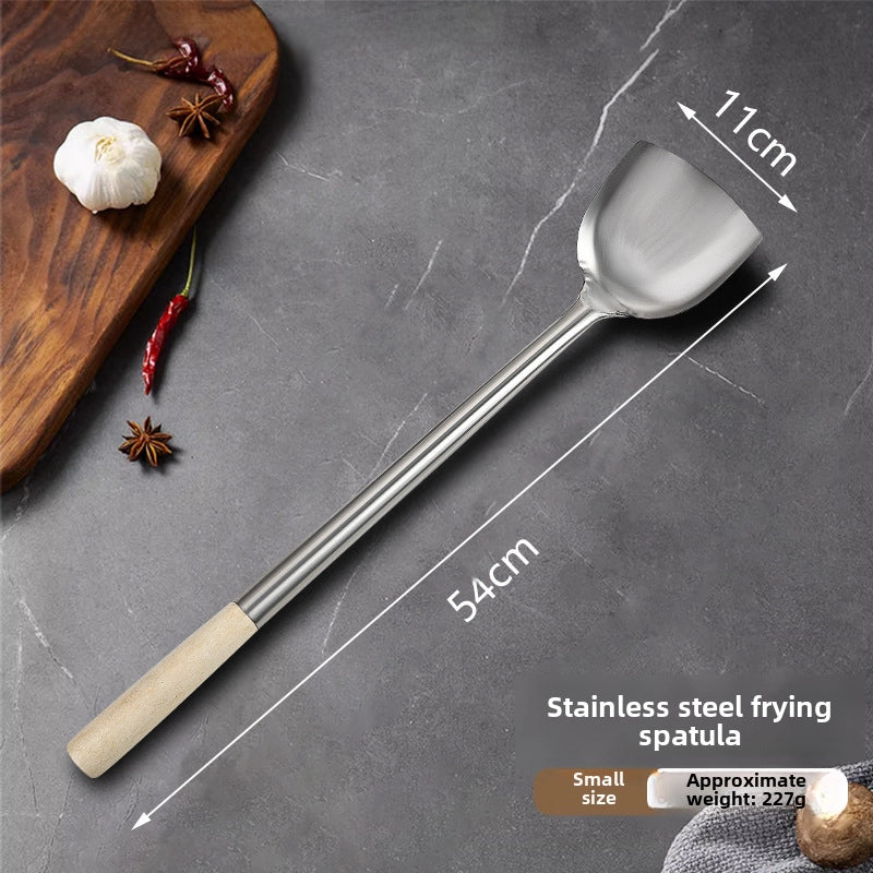 Stainless Steel Spatula Hotel Chef Special Cooking Spoon Home Cooking Spoon Long Handle Large Commercial Porridge Spoon Serving Spoon