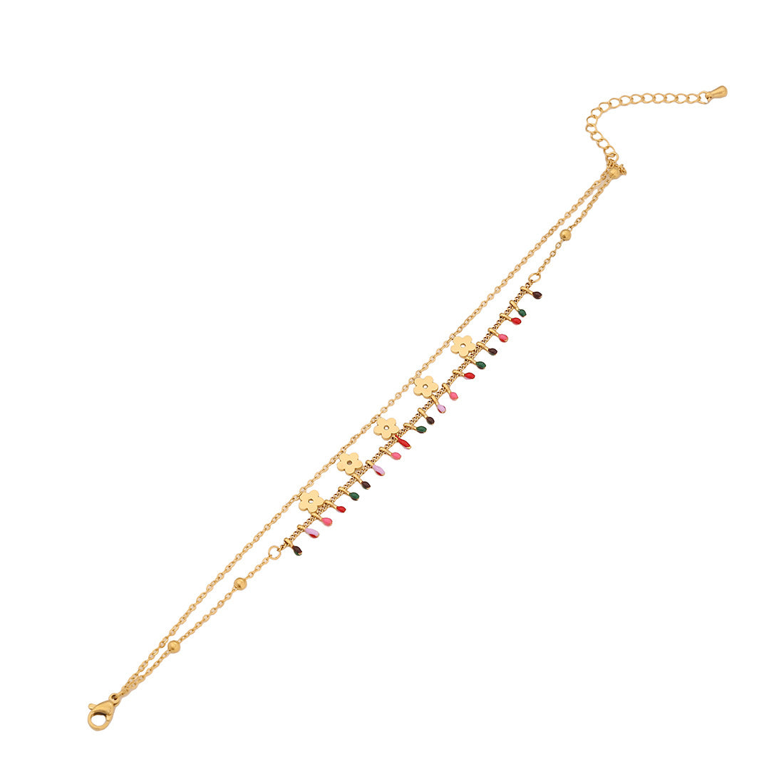 Women Fashion Heart Stainless Steel Anklets
