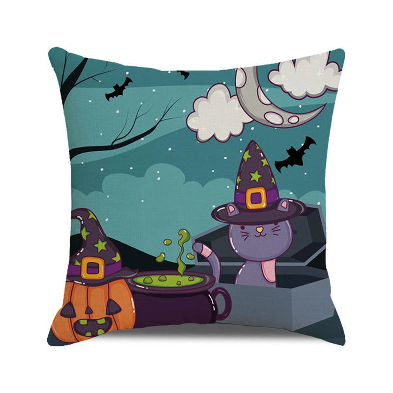 Halloween Cartoon Style Letter Dog Cat PP Cotton Couch & Sofa Decor