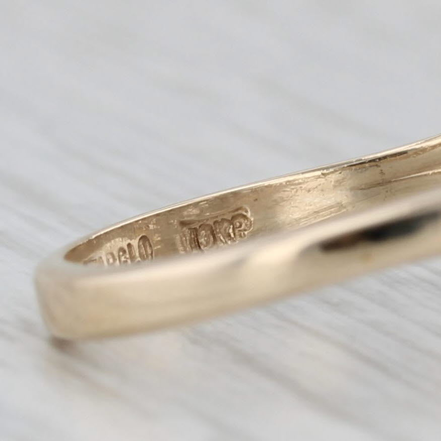 0.32ctw Diamond Cluster Swirl Ring 10k Yellow Gold Size 7.5