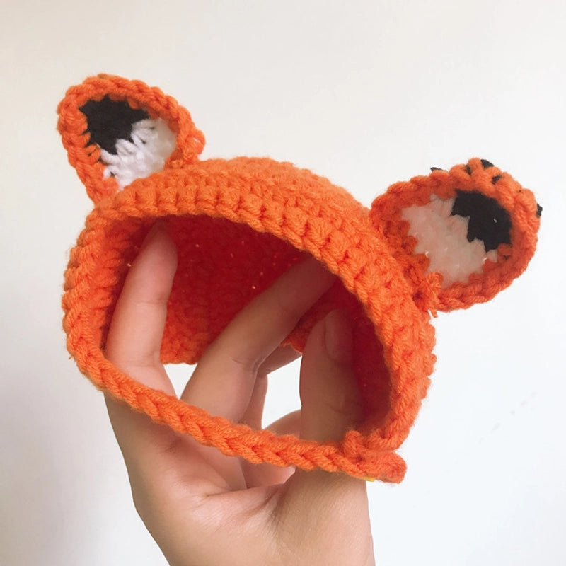 Cute Acrylic Frog Patchwork Pet Hat