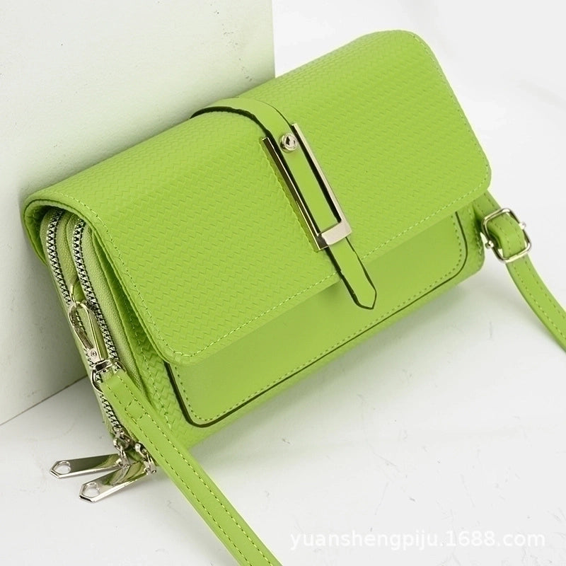 Women's Small Pu Leather Solid Color Streetwear Flip Cover Shoulder Bag