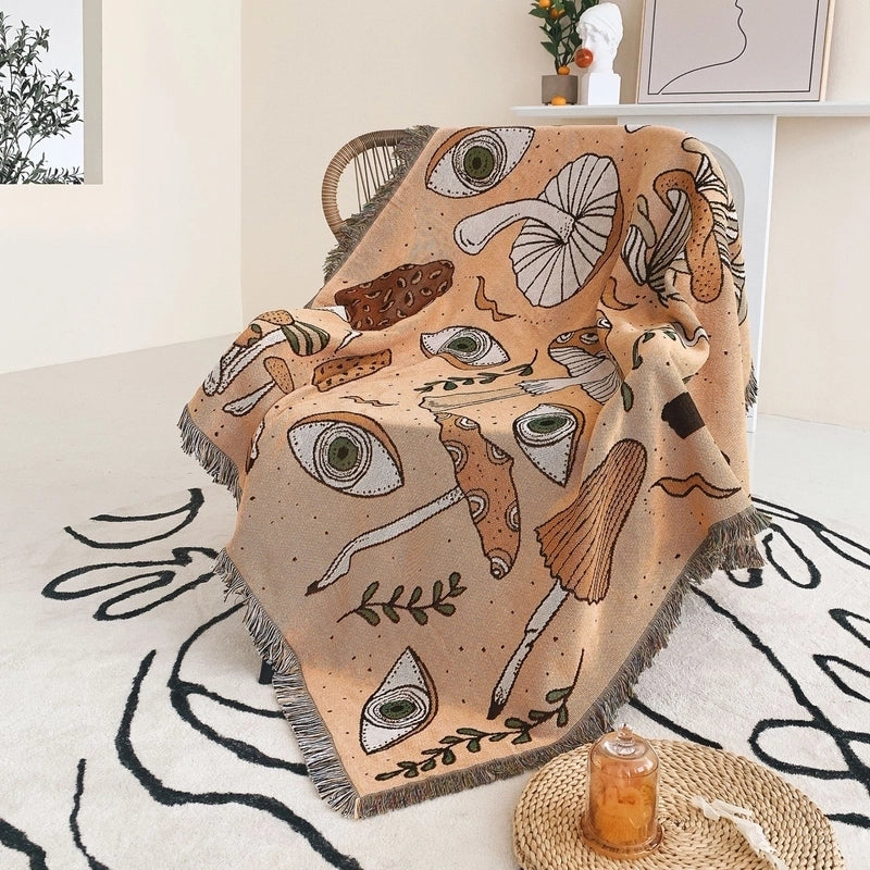 Fashion Flower Butterfly Cotton Blanket