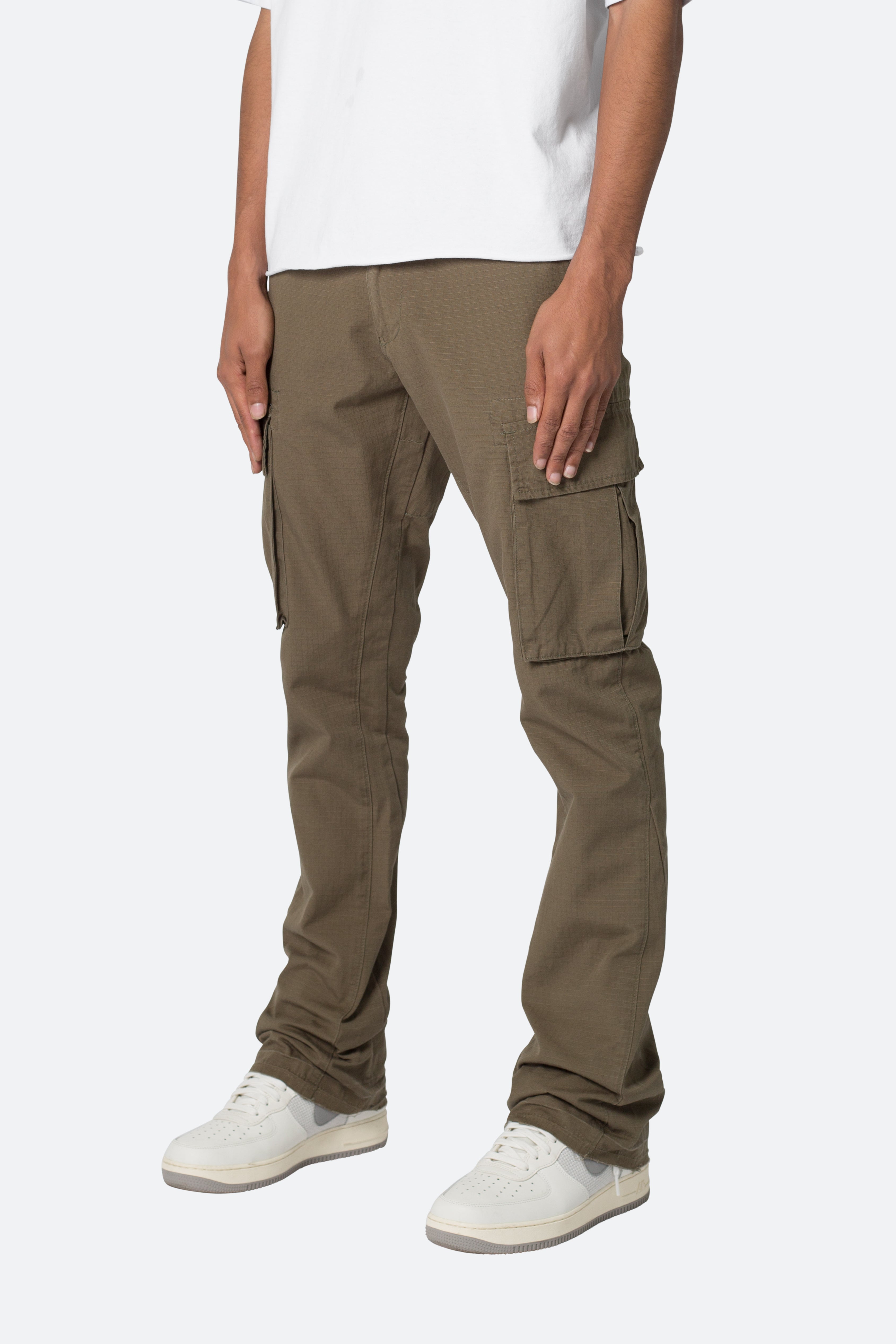 Bootcut Cargo Pants - Olive